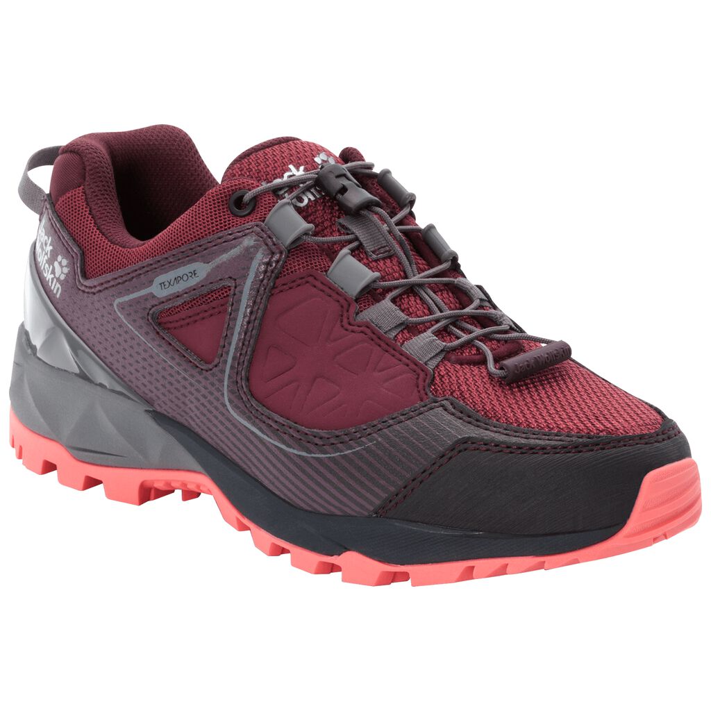 Jack Wolfskin CASCADE HIKE XT TEXAPORE LOW Chaussures Femme Bordeaux/Rose - MCYRIGP-85